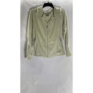 DENALI Women's Light Gray Zip-Up Hooded Fleece Sweater SZ M